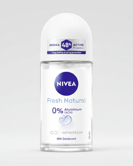 Nivea Roll-On Deodorant is a daily-use antiperspirant formulated to provide long-lasting freshness and odor protection while caring for the delicate underarm skin. The gentle roll-on formula helps reduce perspiration and body odor while leaving the skin feeling comfortable and refreshed.

Suitable for everyday use and compatible with most skin types.