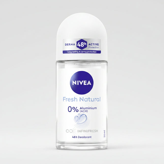 Nivea Roll-On Deodorant is a daily-use antiperspirant formulated to provide long-lasting freshness and odor protection while caring for the delicate underarm skin. The gentle roll-on formula helps reduce perspiration and body odor while leaving the skin feeling comfortable and refreshed.

Suitable for everyday use and compatible with most skin types.