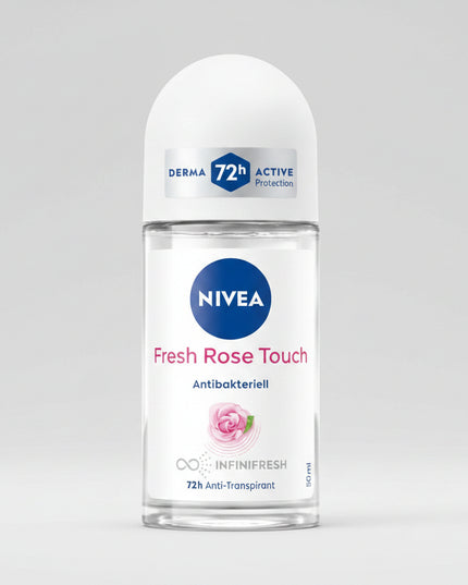 Nivea Roll-On Deodorant is a daily-use antiperspirant formulated to provide long-lasting freshness and odor protection while caring for the delicate underarm skin. The gentle roll-on formula helps reduce perspiration and body odor while leaving the skin feeling comfortable and refreshed.

Suitable for everyday use and compatible with most skin types.