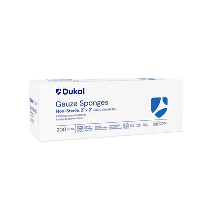 Dukal Non-Sterile Gauze Sponges are versatile medical gauze pads designed for everyday wound care, cleaning, prepping, dressing, and general clinical use. Their compact 2 x 2 inch size makes them suitable for small wounds, skin cleansing, applying ointments, absorbing light drainage, and routine first-aid tasks.
These gauze sponges are supplied non-sterile in a bulk bag of 200 pieces, making them a practical choice for clinics, pharmacies, first-aid stations, and home healthcare supplies.