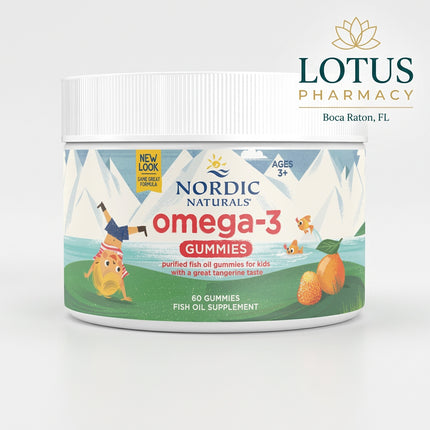Nordic Naturals Nordic Omega-3 Gummies are a tangerine-flavored fish oil supplement designed for children who prefer a chewable alternative to capsules or liquid fish oil. Each 2-gummy serving provides 82 mg total omega-3s, including 68 mg combined EPA + DHA.