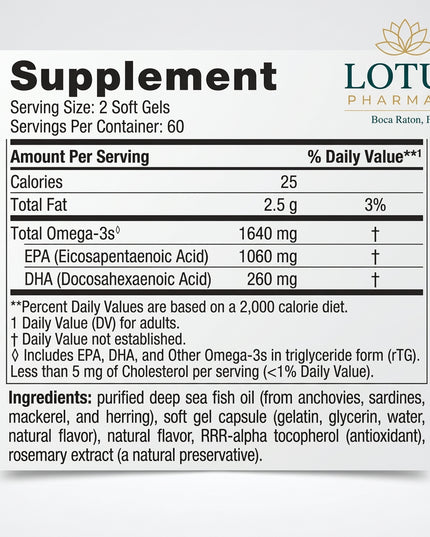 Nordic Naturals ProEPA Xtra is a high-potency omega-3 fish oil supplement formulated with an EPA-dominant profile for targeted support of cardiovascular health, mood, immune function, cellular health, and joint comfort.

Each 2-softgel serving provides 1,640 mg total omega-3s, including 1,060 mg EPA and 260 mg DHA. The fish oil is supplied in triglyceride form and has a natural lemon flavor.