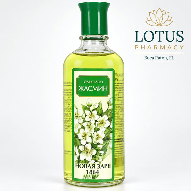 Novaya Zarya Jasmine Cologne (Одеколон «Жасмин» Новая Заря) is a classic floral fragrance centered around the distinctive aroma of jasmine flowers.