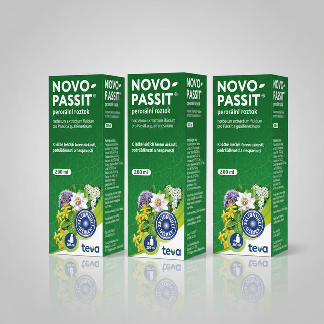 Novo-Passit® is a&nbsp;herbal medicinal product formulated to support the nervous system and emotional balance. It combines a blend of medicinal plant extracts with guaifenesin, helping reduce nervous tension, anxiety, irritability, and stress-related symptoms.

The solution is commonly used for functional nervous disorders and stress-induced conditions, and may be included as part of complex therapy under medical guidance.