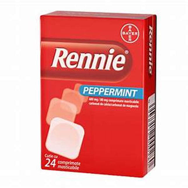 Rennie Peppermint 24 chewable tabs