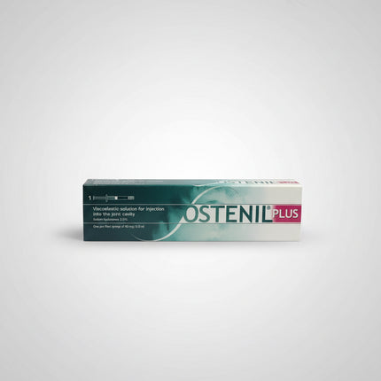 OSTENIL® PLUS 40 mg/2 mL is a sterile, single-use intra-articular injection containing sodium hyaluronate (hyaluronic acid). It is designed to help relieve joint pain and restricted mobility associated with degenerative and traumatic changes of synovial joints, particularly osteoarthritis.