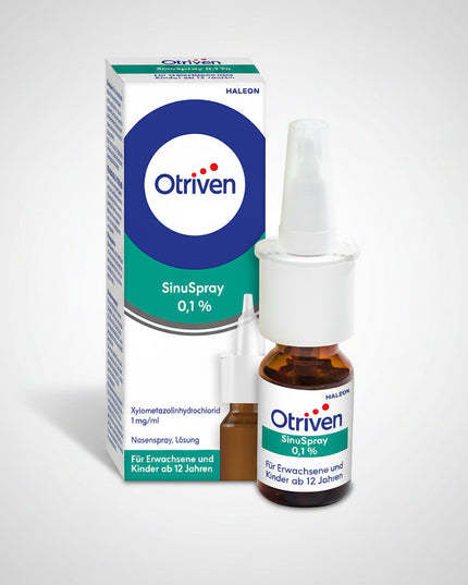 OTRIVEN® SinuSpray with Menthol is a&nbsp;fast-acting nasal spray designed to relieve nasal congestion and swelling and help restore comfortable breathing. It contains xylometazoline hydrochloride, which works locally on the nasal mucosa to reduce swelling and open blocked nasal passages.