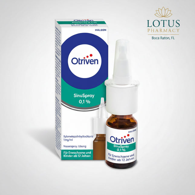 OTRIVEN® SinuSpray with Menthol is a&nbsp;fast-acting nasal spray designed to relieve nasal congestion and swelling and help restore comfortable breathing. It contains xylometazoline hydrochloride, which works locally on the nasal mucosa to reduce swelling and open blocked nasal passages.