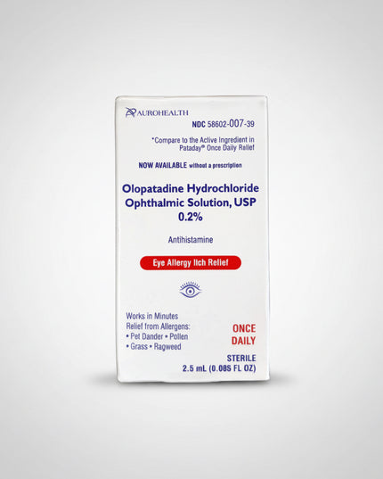 Olopatadine Hydrochloride 0.2% Eye Allergy Itch Relief Eye Drops – 2.5 mL