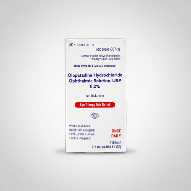 Olopatadine Hydrochloride 0.2% Eye Allergy Itch Relief Eye Drops – 2.5 mL