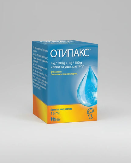 Otipax Ear Drops are a medicinal aural solution formulated with a dual-action combination of Phenazone and Lidocaine hydrochloride to provide local symptomatic relief of ear pain and inflammation associated with certain ear conditions while the eardrum remains intact. Phenazone acts as an analgesic and anti-inflammatory, and lidocaine provides a local anesthetic effect to help reduce discomfort.