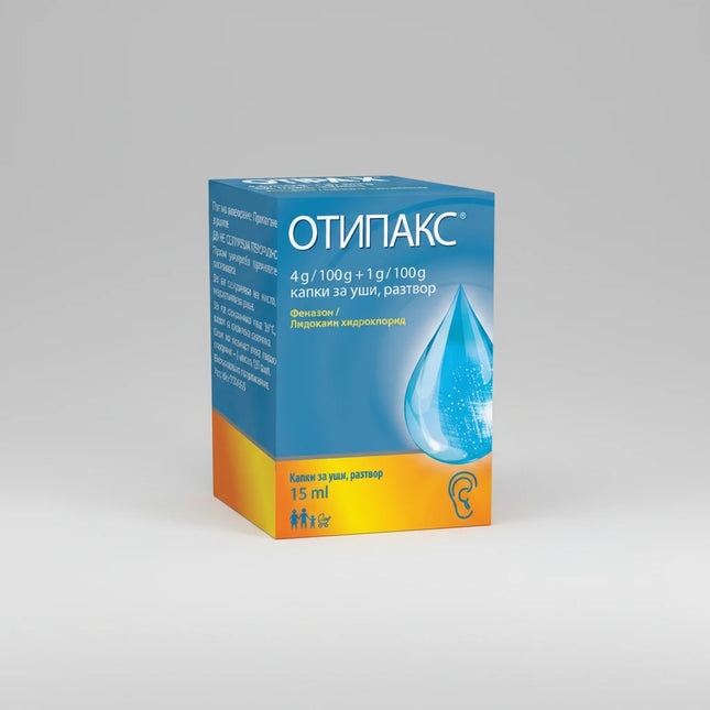 Otipax Ear Drops are a medicinal aural solution formulated with a dual-action combination of Phenazone and Lidocaine hydrochloride to provide local symptomatic relief of ear pain and inflammation associated with certain ear conditions while the eardrum remains intact. Phenazone acts as an analgesic and anti-inflammatory, and lidocaine provides a local anesthetic effect to help reduce discomfort.