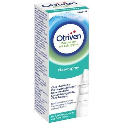 Otriven Sea Water with Eucalyptus Nasal Spray – Natural Nasal Congestion Relief, 20 ml
