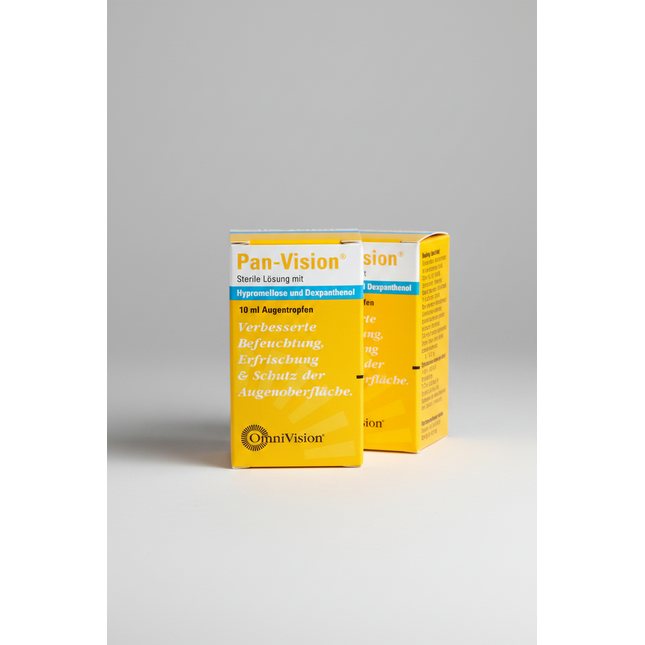Pan-Vision Eye Drops are a sterile&nbsp;ophthalmic lubricating solution formulated with hypromellose and dexpanthenol, designed to help moisten, refresh, and protect the surface of the eye. They act as artificial tears to relieve common irritation and dryness of the eyes.