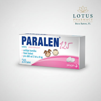 Paralen 125 mg is a children’s pain reliever and fever reducer containing paracetamol (acetaminophen) 125 mg per tablet. According to the current official leaflet, it is intended for children from 3 years of age for reducing fever and relieving mild-to-moderate pain associated with common childhood illnesses, colds, flu-like illnesses, and vaccination.