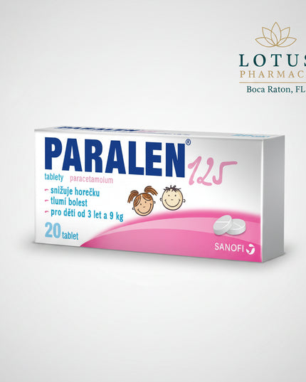 Paralen 125 mg is a children’s pain reliever and fever reducer containing paracetamol (acetaminophen) 125 mg per tablet. According to the current official leaflet, it is intended for children from 3 years of age for reducing fever and relieving mild-to-moderate pain associated with common childhood illnesses, colds, flu-like illnesses, and vaccination.