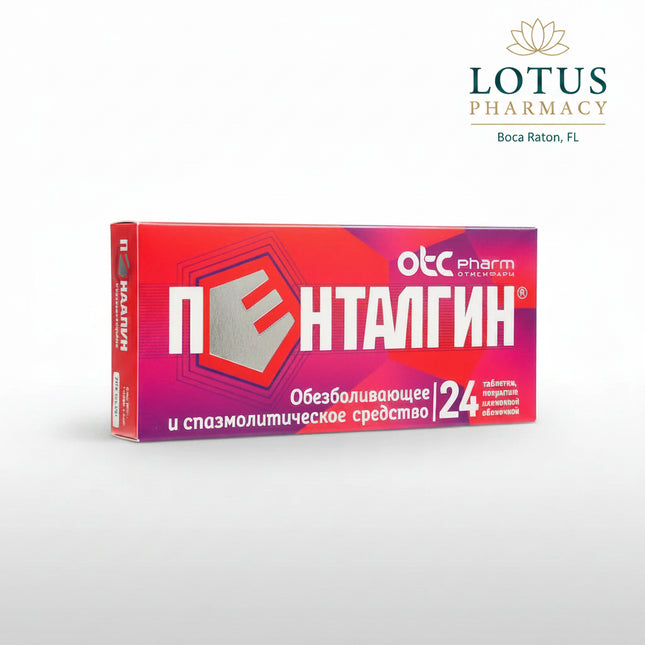 Pentalgin® Tablets are a multi-component analgesic formulated to provide fast and effective relief from various types of pain while helping reduce fever and inflammation. Its combination of paracetamol, naproxen, drotaverine, caffeine, and pheniramine works through multiple mechanisms to relieve pain, reduce muscle spasms, decrease inflammation, and improve overall comfort.