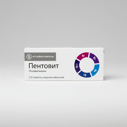 Pentovit® Tablets are a vitamin B-complex supplement formulated to support the normal function of the central and peripheral nervous system. Each tablet contains a balanced combination of Vitamin B1, Vitamin B6, Vitamin B12, Folic Acid, and Nicotinamide (Vitamin PP/B3) to help maintain healthy nerve function, support energy metabolism, and reduce symptoms associated with B-vitamin deficiency.
