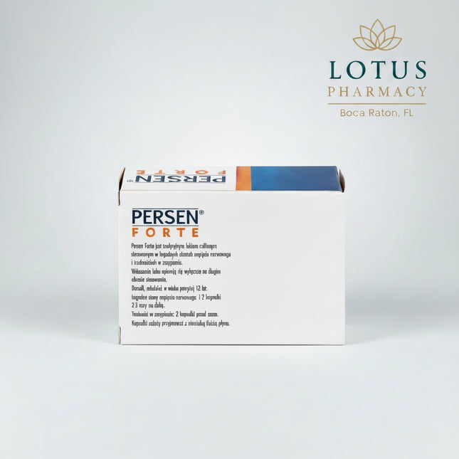 Persen Forte, Persen Forte 20 capsules, Persen Forte capsules, Persen 20 capsules, Persen Forte valerian, Persen valerian, Persen for stress, Persen for nervous tension, Persen for sleep, Persen sleep support, Persen relaxation, herbal stress medicine, herbal calming medicine, herbal sleep medicine, valerian capsules, valerian for sleep, valerian for stress, valerian lemon balm peppermint, lemon balm capsules, peppermint valerian, natural relaxation support, nervous tension relief, stress related restlessne