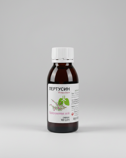 Pertussin Syrup is a&nbsp;herbal expectorant medicine used to help support the clearance of mucus from the upper respiratory tract and relieve cough associated with respiratory conditions. Its formula combines thyme herb liquid extract with potassium bromide to provide expectorant and soothing action that helps loosen and mobilize thick secretions, making it easier to cough up mucus.