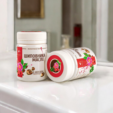 Rosehip Oil 100% Siberian Organic Cold Pressed (100 softgels)