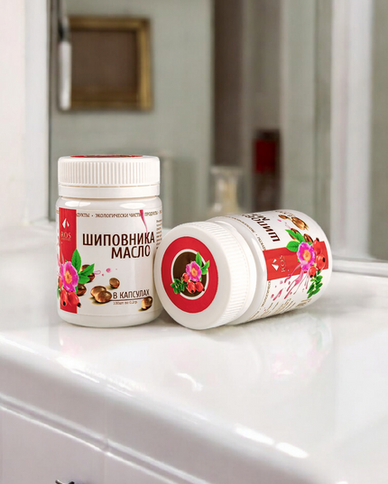 Rosehip Oil 100% Siberian Organic Cold Pressed (100 softgels)