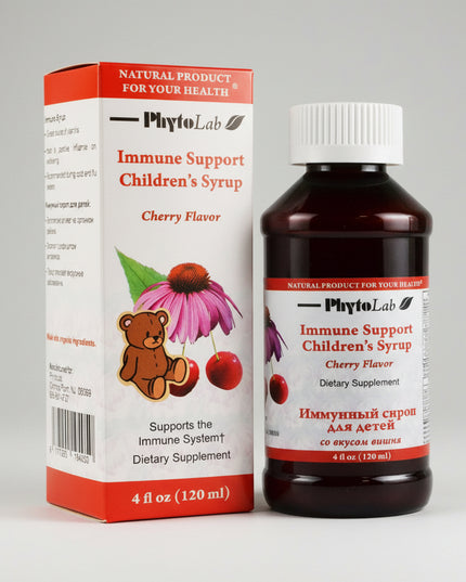 PhytoLab Children’s Immune Syrup is a gentle herbal formulation created to support and strengthen a child’s natural immune defenses. Made with carefully selected plant-based extracts, it helps the body resist seasonal colds and infections while supporting recovery during periods of illness. The mild formula is suitable for regular use and is especially helpful during cold and flu season or times of increased immune stress.