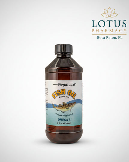 Phytolab Fish Oil is a liquid omega-3 dietary supplement designed to provide essential omega-3 fatty acids from fish oil. Liquid fish oil is a convenient alternative to capsules and can be incorporated into a daily wellness routine to support general nutritional intake of omega-3 fatty acids.