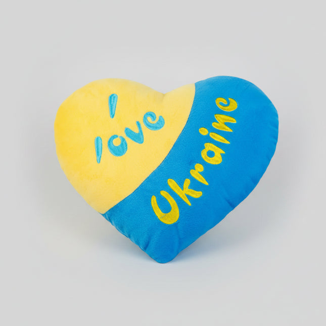 Pillow "I Love Ukraine" is made in the form of a heart, it is beautiful, delicate, and stylish. Presented in colors of the national Ukrainian flag - yellow and blue.&nbsp;