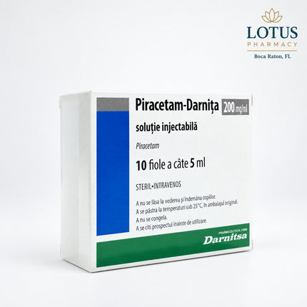Piracetam Solution for Injection is a nootropic medicine containing&nbsp;piracetam 200 mg/mL. Each 5 mL ampoule contains 1,000 mg piracetam, and the package contains 10 ampoules. Current product information for this strength lists use in adults for certain neurological conditions, including symptomatic treatment of cognitive impairment, cortical myoclonus, and selected cerebrovascular or balance disorders, depending on the country-specific approved labeling.