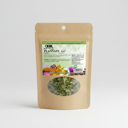 Plantain leaf is a well-known traditional European herbal remedy used to support respiratory health, digestion, and skin healing. It has natural anti-inflammatory, soothing, and antibacterial properties. Plantain leaf tea is commonly used for coughs, sore throat, stomach irritation, and to support the body’s natural healing processes.