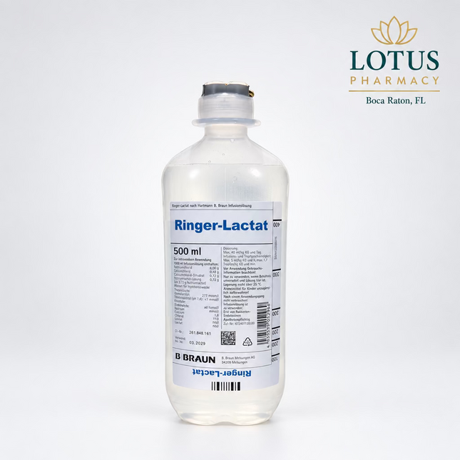 Plastic Container | Lactated Ringer’s IV Electrolyte Solution for Fluid & Electrolyte Replacement