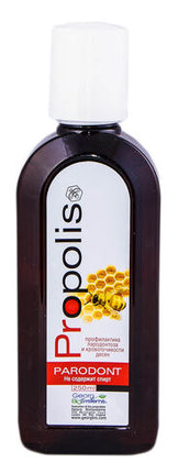 Propolis Parodont is a herbal mouthwash specially formulated to support healthy gums and maintain oral hygiene. Enriched with propolis, chamomile, calendula, and yarrow extracts, it helps soothe irritated gums, reduce gum bleeding, and provide long-lasting fresh breath.