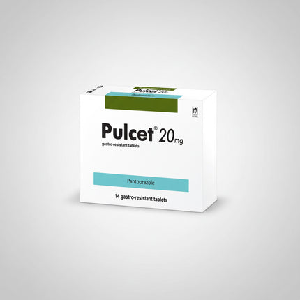 Pulcet® 20 mg contains pantoprazole sodium, a proton pump inhibitor (PPI) that works by reducing excess stomach acid production. It provides long-lasting acid suppression and is commonly used in conditions requiring reliable control of gastric acid secretion.