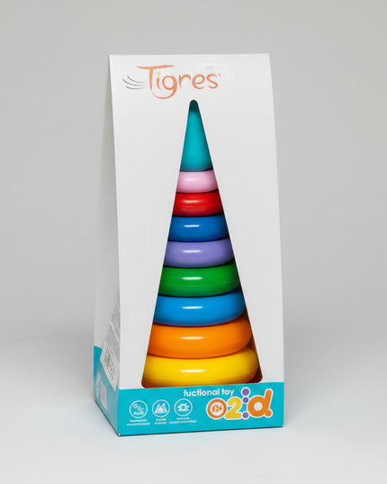"Pyramid" LUX is one of the best educational toys for your child. &nbsp;It consists of rings that are of different colors and sizes. &nbsp;Playing a pyramid teaches a young one to think logically, as well as introduces a baby to different sizes, and colors, and encourages them to learn count.