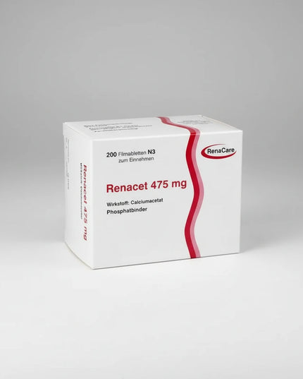 renacet, renacet 475 mg, calcium acetate, phosphate binder, hyperphosphatemia, chronic kidney disease, ckd, dialysis, renal care, kidney health, mineral balance, calcium acetate tablets, renal support, european pharmacy, ренацет, ренацет 475 мг, ацетат кальция, гиперфосфатемия, хроническая болезнь почек, диализ, здоровье почек, фосфатсвязывающий препарат, cuidado renal, renacet, acetato de calcio, hiperfosfatemia, enfermedad renal crónica, diálisis, quelante de fosfato, salud renal, equilibrio mineral, farm