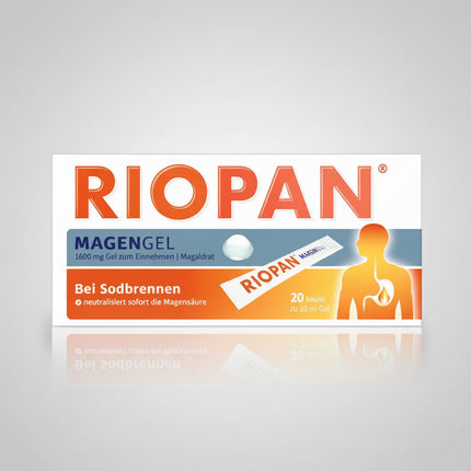 RIOPAN® Magen Gel is a fast-acting antacid formulated with 1,600 mg of magaldrate per 10 mL sachet. It provides rapid and long-lasting relief from heartburn, acid reflux, sour stomach, and acid-related stomach discomfort by neutralizing excess stomach acid while helping protect the lining of the esophagus.

The convenient pre-measured sachets are rea