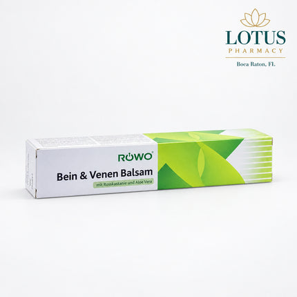 RÖWO Bein &amp; Venenbalsam is a German cooling leg balm formulated for tired, heavy, swollen, and tense legs and feet, especially when discomfort is associated with venous congestion or varicose veins. It provides a long-lasting cooling sensation while moisturizing and conditioning the skin.
