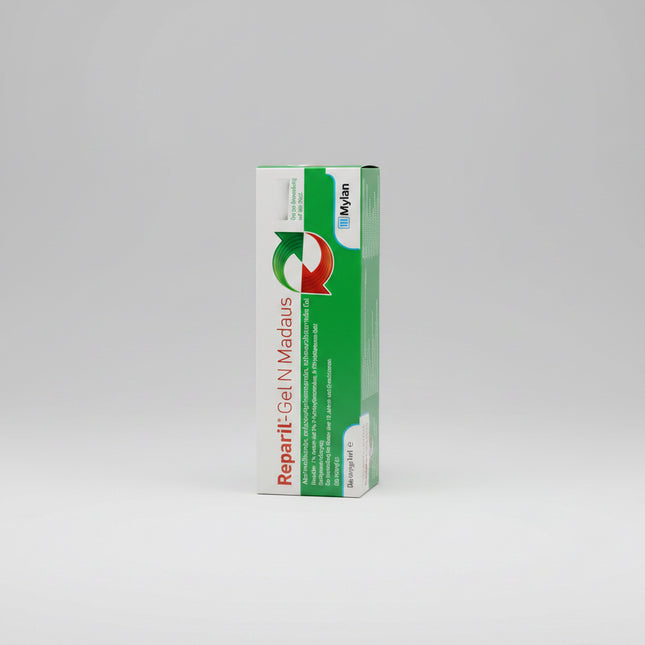 Reparil Gel N is a fast-absorbing topical gel formulated to help relieve pain, swelling, bruising, and inflammationassociated with injuries and soft-tissue strain. It combines aescin and diethylamine salicylate, two well-known active ingredients that work together to improve microcirculation, reduce edema, and ease discomfort.