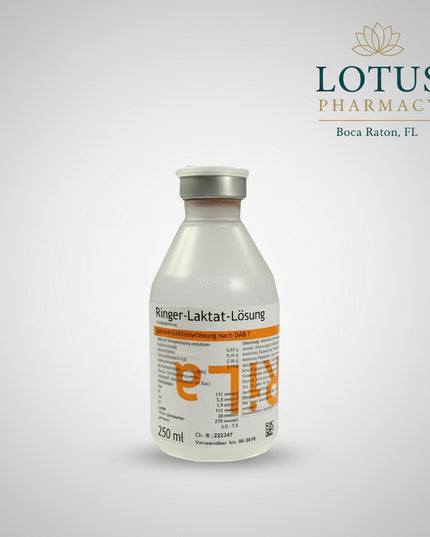 Ringer Lactate Solution (Ringer-Laktat-Lösung) is a sterile intravenous electrolyte solution formulated to replace fluids and essential electrolytes when medically indicated.

Also known as Lactated Ringer’s Solution, it typically contains sodium chloride, potassium chloride, calcium chloride, and sodium lactate in water for injection. Its electrolyte composition is designed to approximate key components of extracellular body fluid.