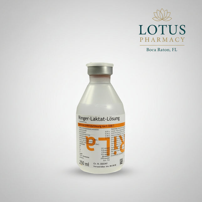 Ringer Lactate Solution (Ringer-Laktat-Lösung) is a sterile intravenous electrolyte solution formulated to replace fluids and essential electrolytes when medically indicated.

Also known as Lactated Ringer’s Solution, it typically contains sodium chloride, potassium chloride, calcium chloride, and sodium lactate in water for injection. Its electrolyte composition is designed to approximate key components of extracellular body fluid.