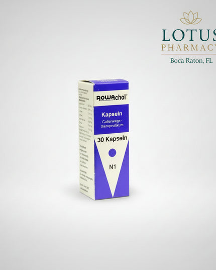 Rowachol® Soft Capsules are a medicinal product formulated with a combination of naturally derived terpenes in olive oil for the treatment of gallbladder and biliary tract disorders, particularly conditions associated with gallstones and impaired bile flow.

Rowachol promotes bile production and bile flow (choleretic action) and helps relax spasms of the biliary tract. It is used in the management of gallstones (cholelithiasis) and associated biliary discomfort, and may help facilitate the dissolution or pa