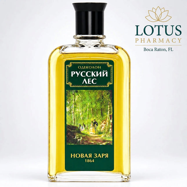 Russian Forest Eau de Cologne for Men (Русский Лес) by Novaya Zarya (Новая Заря) is a classic men’s fragrance inspired by the freshness, greenery, and woody character of a forest landscape.
