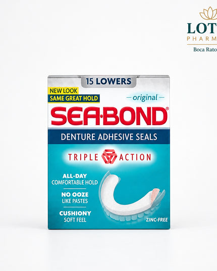 Sea-Bond Denture Adhesive Seals for Lowers Original – 15 Count