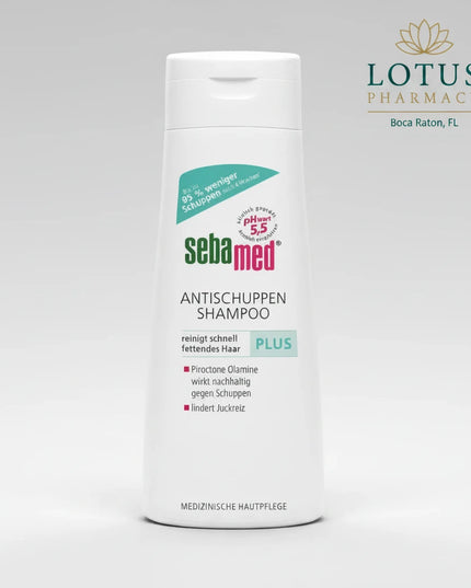 Sebamed Anti-Dandruff Plus Shampoo is a medicated anti-dandruff shampoo specially formulated for oily, dandruff-prone scalps with visible flakes, itching, and excess sebum production. The formula contains piroctone olamine, an antifungal active ingredient commonly used in dandruff care, and is designed to help reduce dandruff while supporting the scalp’s natural protective barrier.