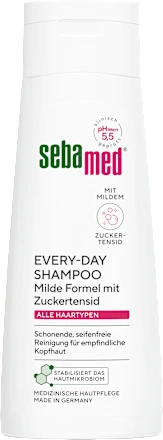 Sebamed Every-Day Shampoo is a gentle, dermatologically tested daily cleansing shampoo designed for sensitive scalps.
Formulated with a pH 5.5 balance, it helps maintain the scalp’s natural protective barrier while leaving hair soft, shiny, and lightweight.