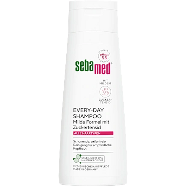 Sebamed Every-Day Shampoo is a gentle, dermatologically tested daily cleansing shampoo designed for sensitive scalps.
Formulated with a pH 5.5 balance, it helps maintain the scalp’s natural protective barrier while leaving hair soft, shiny, and lightweight.