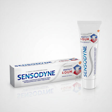 sensodyne sensitivity and gum, sensodyne sensitivity and gum whitening, sensodyne whitening toothpaste, sensodyne toothpaste, sensodyne 3.4 oz, sensitive teeth toothpaste, sensitivity toothpaste, gum care toothpaste, toothpaste for sensitive gums, whitening toothpaste, gentle whitening toothpaste, stannous fluoride, stannous fluoride toothpaste, fluoride toothpaste, tooth sensitivity, sensitivity relief, gum health, gum care, plaque control, surface stain removal, cavity protection, oral care, dental care, 