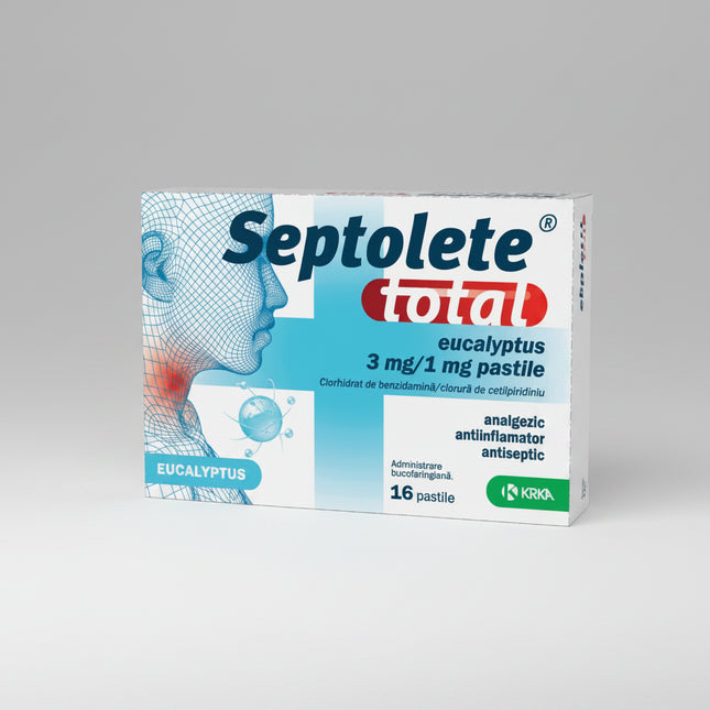 Septolete® Total Lozenges provide comprehensive relief for throat and mouth discomfort. Each lozenge combines anti-inflammatory, analgesic, and antiseptic actions to soothe pain, reduce inflammation, and combat microorganisms in the oral cavity and throat.