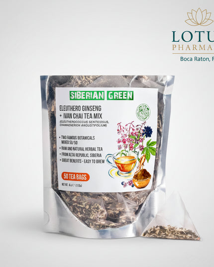 This energizing Siberian herbal blend combines eleuthero root (Siberian ginseng) — a powerful adaptogen — with rosebay Ivan tea, a traditional calming and antioxidant-rich herb.
Together, they create a balanced infusion that helps:

Boost natural energy &amp; stamina without caffeine

Support immunity and daily resilience

Improve focus and reduce stress

Promote digestion and metabolic balance

Provide antioxidant and soothing properties

A smooth, earthy, slightly floral tea ideal for everyday wellness.